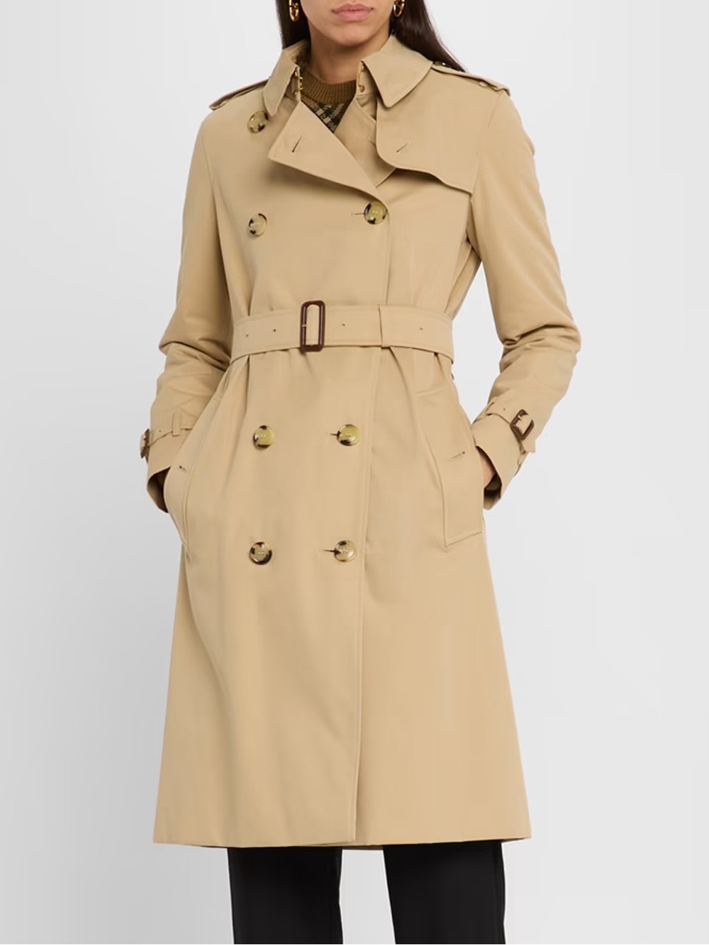 Vintage 90s Burberry Kensington Classic Long Trench C… - Gem